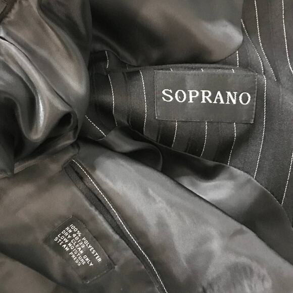 SOPRANO Striped Black Blazer - Picture 3 of 7